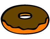 Coloring page Doughnut painted byErika