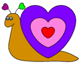 Coloring page Heart snail painted bycaiti