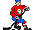 Coloring page Ice hockey player painted byzendahockeypalyer