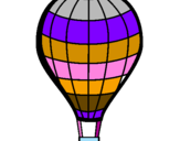 Coloring page Hot-air balloon painted bycas