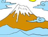 Coloring page Mount Fuji painted bykevin