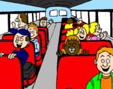 Coloring page School bus painted byMyer