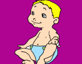 Coloring page Baby II painted byBIA