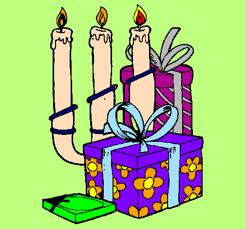 Candelabra and presents