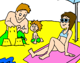 Coloring page Family vacation painted byvalentina