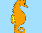 Coloring page Sea horse painted byyeisy