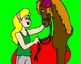 Coloring page Winning horse painted byjulia