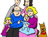 Coloring page Family  painted byJOHANNA