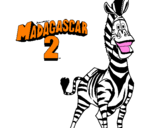 Coloring page Madagascar 2 Marty painted byulises