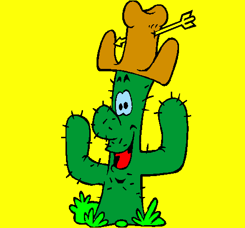 Cactus with hat