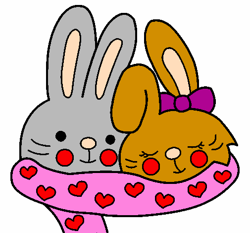 Rabbits in love