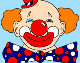 Coloring page Clown with a big grin painted byMikey