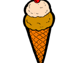 Coloring page Ice-cream cornet painted by65