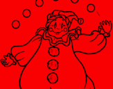 Coloring page Clown with balls painted bymaxi