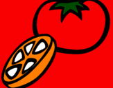 Coloring page Tomato painted byshariann
