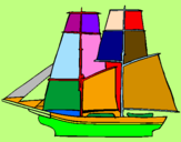 Coloring page Sailing boat painted bySampson by Nate