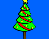 Coloring page Christmas tree II painted byOliver A