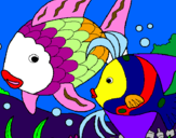 Coloring page Fish painted bysumer