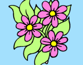 Coloring page Little flowers painted byLuciana Q.