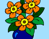 Coloring page Vase of flowers painted byKenny