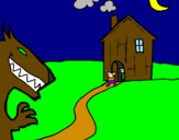 Coloring page Three little pigs 8 painted byEvan Burns