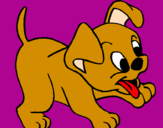 Coloring page Puppy painted byyeicari