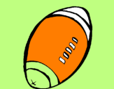 Coloring page American football ball painted bysnfsd