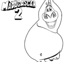 Coloring page Madagascar 2 Gloria painted byhippo