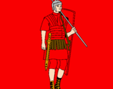 Coloring page Roman soldier painted bytommy