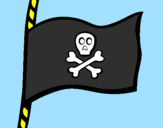 Coloring page Pirate flag painted byTIA
