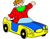 Coloring page Doll in convertible painted byivan