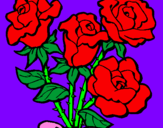 Coloring page Bunch of roses painted byAyla 