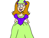 Coloring page Young princess painted bymelissa