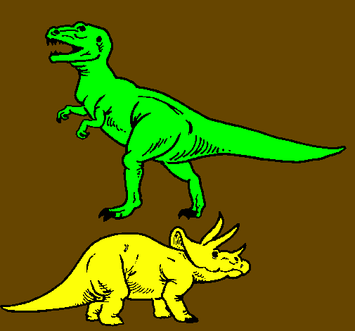 Triceratops and Tyrannosaurus rex