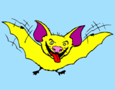 Coloring page Bat sticking tongue out painted byGabor
