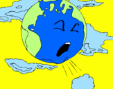 Coloring page Sick Earth painted byANDRFFFDS