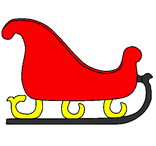 Coloring page Sleigh painted byJacob