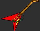 Coloring page Electric guitar II painted by julia rose