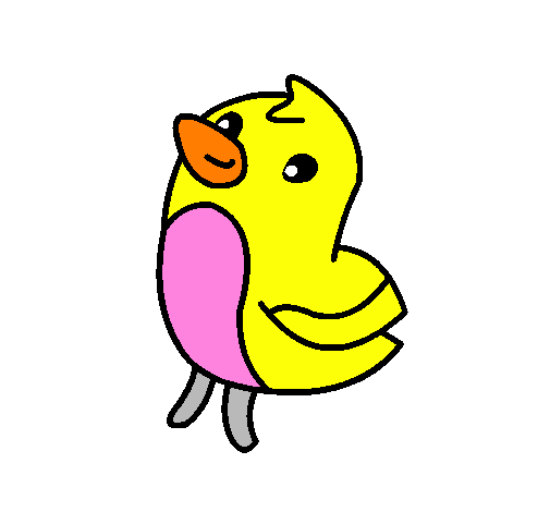 Coloring page Sketch the chick painted byrodolfo