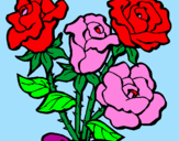 Coloring page Bunch of roses painted byKaitlin