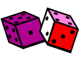 Coloring page Dice painted byeden