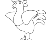Coloring page Hen painted byyuan