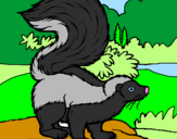 Coloring page Skunk painted bypere
