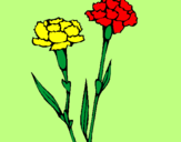 Coloring page Carnations painted byMarga