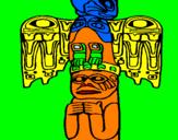 Coloring page Totem painted byevie and archie