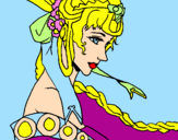 Coloring page Chinese princess painted byNATALIA