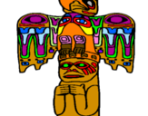 Coloring page Totem painted byanonymous