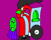 Coloring page Train painted bytren