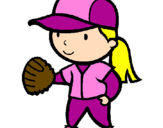 Coloring page Baseball player painted byAnna