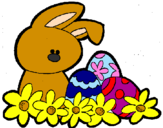 Coloring page Easter Bunny painted bycaroline